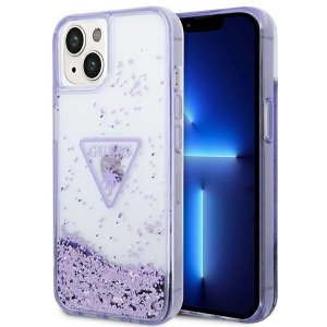 Guess GUHCP14MLFCTPU iPhone 14 Plus / 15 Plus 6.7 fioletowy/purple hardcase Liquid Glitter Palm Collection