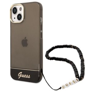 Guess GUHCP14MHGCOHK iPhone 14 Plus/ 15 Plus 6.7 czarny/black hardcase Translucent Pearl Strap