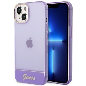 Guess GUHCP14SHGCOU iPhone 14 / 15 / 13 6.1 fioletowy/purple hardcase Translucent