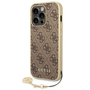 Guess GUHCP14XGF4GBR iPhone 14 Pro Max 6,7 brązowy/brown hardcase 4G Charms Collection