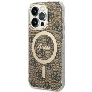 Guess GUHMP14LH4STW iPhone 14 Pro 6.1brązowy/brown hardcase 4G MagSafe