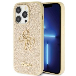 Guess GUHCP14LHG4SGD iPhone 14 Pro 6.1 złoty/gold hardcase Glitter Script Big 4G