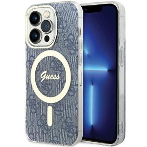 Guess GUHMP15LH4STB iPhone 15 Pro 6.1 niebieski/blue hardcase IML 4G MagSafe