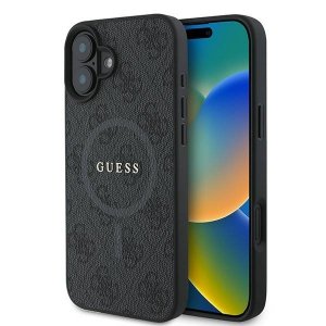 Guess GUHMP16MG4GFRK iPhone 16 Plus 6.7 czarny/black hardcase 4G Ring Classic Logo MagSafe