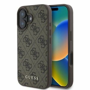 Guess GUHCP16SG4GFBR iPhone 16 6.1 brązowy/brown hardcase 4G Classic