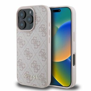 Guess GUHCP16LG4GFPI iPhone 16 Pro 6.3różowy/pink hardcase 4G Classic
