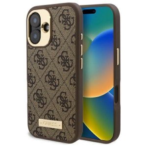 Guess GUHMP16MU4GPRW iPhone 16 Plus 6.7 brązowy/brown hardcase 4G Logo Plate MagSafe