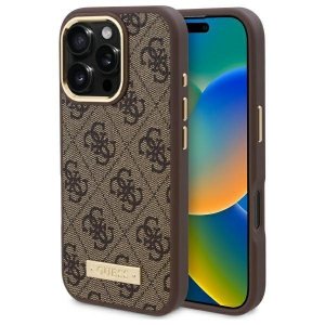 Guess GUHMP16LU4GPRW iPhone 16 Pro6.3 brązowy/brown hardcase 4G Logo Plate MagSafe