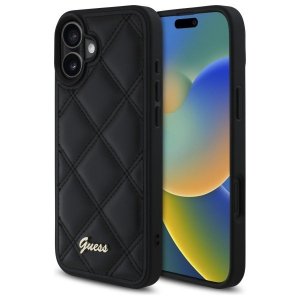Guess GUHCP16SPSQSQSK iPhone 166.1 czarny/black hardcase Quiled Metal Logo