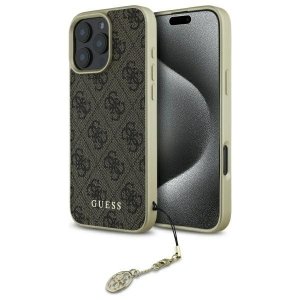 Guess GUHCP16XGF4GBR iPhone 16 Pro Max   6.9 brązowy/brown hardcase 4G Charms Collection