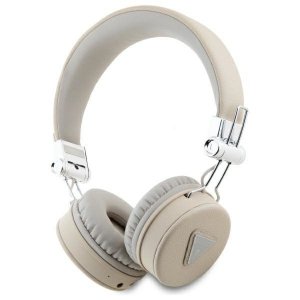 Guess słuchawki nauszne Bluetooth ENC    GUBH70PGTSPSE beżowy/beige Grained Classic Round Shape