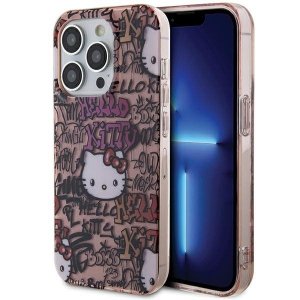 Hello Kitty HKHCP13LHDGPTP iPhone 13 Pro / 13 6.1 różowy/pink hardcase IML Tags Graffiti