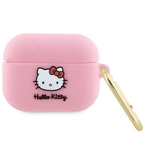 Hello Kitty HKAP3DKHSP Airpods Pro cover różowy/pink Silicone 3D Kitty Head