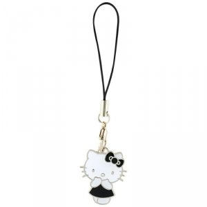 Hello Kitty zawieszka HKCPMKK Phone      Strap czarny/black Charm Kitty Cute