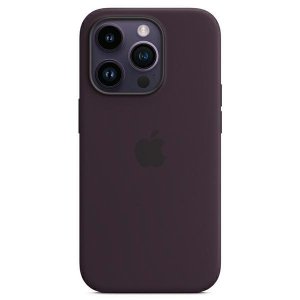 Etui Apple MPTK3ZM/A iPhone 14 Pro 6,1 MagSafe czarny bez/elderberry Silicone Case