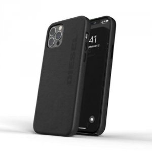 Diesel Moulded Case Premium Leather Wrap iPhone 12/12 Pro czarny/black 42516