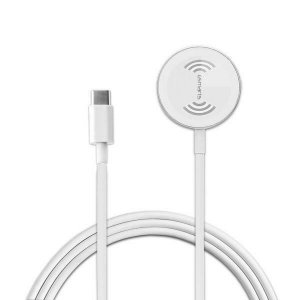 4smarts Ładowarka indukcyjna VoltBeamMini dla Apple Watch 1-8/SE z kablem 1m USB-C 2.5W biały/white 462550
