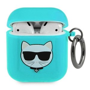Karl Lagerfeld KLA2UCHFL AirPods 1/2 cover niebieski/blue Choupette
