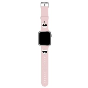 Karl Lagerfeld Pasek KLAWMSLCKP Apple Watch 38/40/41mm różowy/pink strap Silicone Karl & Choupette Heads