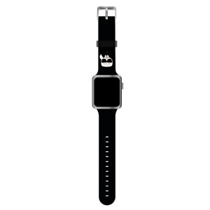 Karl Lagerfeld Pasek KLAWLSLKK Apple Watch 42/44/45mm czarny/black strap Silicone Karl Heads
