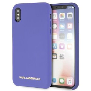 Karl Lagerfeld KLHCPXSLVOG iPhone X/Xs hardcase fioletowy/violet Silicone