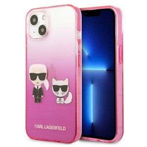 Karl Lagerfeld KLHCP13MTGKCP iPhone 13 6,1 hardcase różowy/pink Gradient Ikonik Karl & Choupette