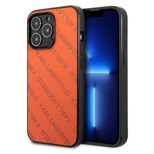 Karl Lagerfeld KLHCP13LPTLO iPhone 13 Pro / 13 6,1 hardcase pomarańczowy/orange Perforated Allover