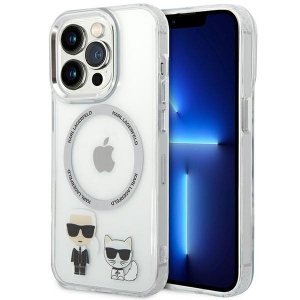 Karl Lagerfeld KLHMP14XHKCT iPhone 14 Pro Max 6,7 hardcase przeźroczysty/transparent Karl & Choupette Aluminium Magsafe