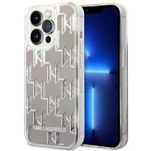 Karl Lagerfeld KLHCP14XLMNMS iPhone 14 Pro Max 6,7 hardcase srebrny/silver Liquid Glitter Monogram