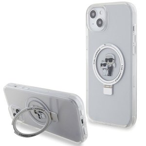 Karl Lagerfeld KLHMP15MHMRSKCH iPhone 15Plus / 14 Plus 6.7 biały/white hardcase Ring Stand Karl&Choupettte MagSafe