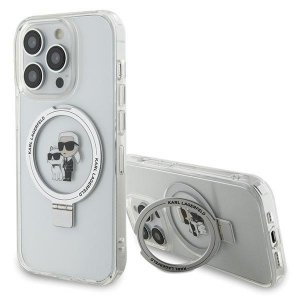Karl Lagerfeld KLHMP15LHMRSKCH iPhone 15Pro 6.1 biały/white hardcase Ring Stand Karl&Choupettte MagSafe