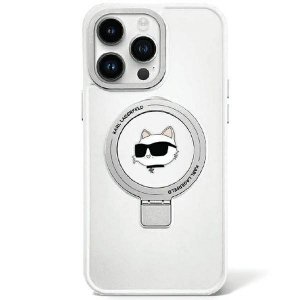 Karl Lagerfeld KLHMP15MHMRSCHH iPhone 15 Plus / 14 Plus 6.7 biały/white hardcase Ring Stand Choupette Head MagSafe