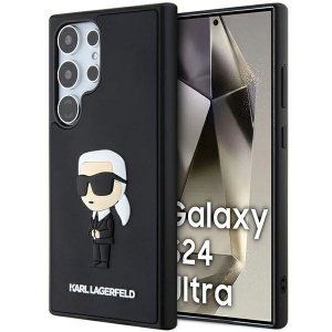 Karl Lagerfeld KLHCS24L3DRKINK S24 Ultra S928 czarny/black hardcase 3D Rubber Ikonik