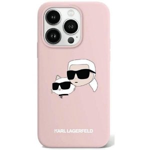 Karl Lagerfeld KLHMP15XSKCHPPLP iPhone 15 Pro Max 6.7 różowy/pink hardcase Silicone Karl & Choupette MagSafe