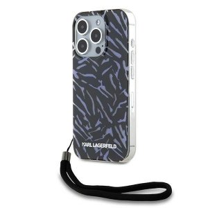 Karl Lagerfeld KLHCP15XHZBPKCCU iPhone 15 Pro Max 6.7 fioletowy/purple Zebra With Cord