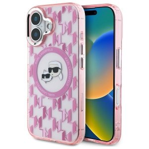 Karl Lagerfeld KLHMP16SHMCKMHP iPhone 166.1 różowy/pink IML Monogram Karl&Choupette Head MagSafe