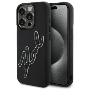 Karl Lagerfeld KLHCP15X3DRKSDLK iPhone   15 Pro Max 6.7 czarny/black hardcase 3D Rubber Signature