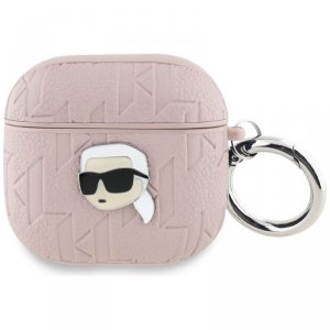 Etui Karl Lagerfeld Monogram Karl Head   do AirPods 4 różowy