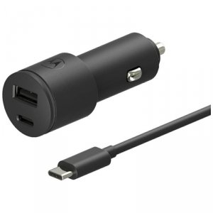 Ładowarka samochodowa Motorola           TurboPower 45W Dual USB-A/USB-C z kablem USB-C 1m czarny