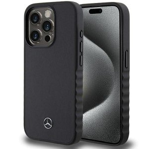 Mercedes MEHCP15X23RCFK iPhone 15 Pro Max 6.7 czarny/black hardcase Smooth Leather