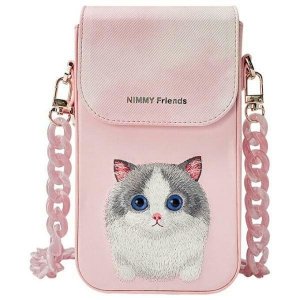Nimmy torebka na telefon różowy/pink Big Eyed Pet 2.0 Cat