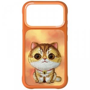 Etui Nimmy Big Eyed Pet 2.0 Cat do       iPhone 17 Pro pomarańczowy
