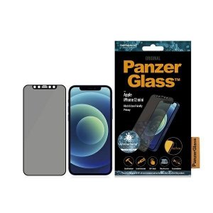 PanzerGlass E2E Super+ iPhone 12 Mini Case Friendly AntiBacterial Microfracture Privacy czarny/black