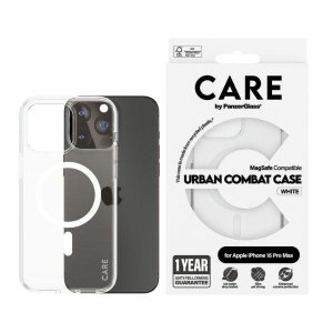 Etui CARE by PanzerGlass Flagship Urban  Combat Case iPhone 15 Pro Max 6,7 MagSafe biały/white 1420