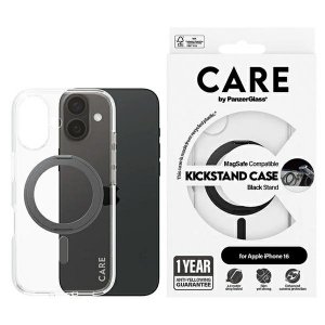 Etui CARE by PanzerGlass Feature         Kickstand Case iPhone 16 6,1 czarny/black MagSafe 1321