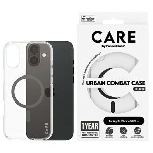 Etui CARE by PanzerGlass Flagship Case   iPhone 16 Plus 6,7 czarny/black MagSafe 1347