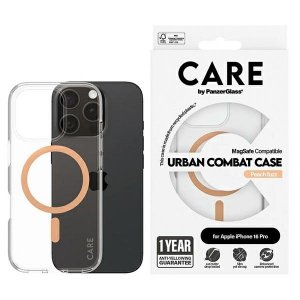 Etui CARE by PanzerGlass Flagship Case   iPhone 16 Pro 6,3 brzoskwiniowy/peachy MagSafe 1374
