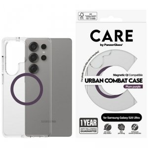 Etui CARE by PanzerGlass Flagship Urban  Combat Purple QI do Samsung Galaxy S25 Ultra przezroczysty