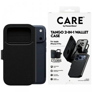 Etui CARE by PanzerGlass Feature Tango   2w1 Wallet Case MagSafe do iPhone 17 Pro czarny