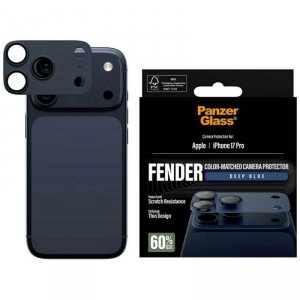 Szkło hartowane na obiektyw PanzerGlass Fender Camera Protector do iPhone 17 Pro niebieski 